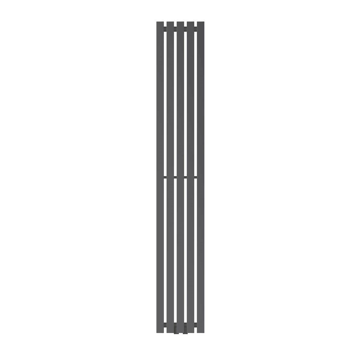 LuxeBath Designheizkörper Stella 1800 x 260 mm Anthrazit, Paneelheizkörper Mittelanschluss, Einlagig, Flach, Vertikal, Badheizkörper Röhrenheizkörper Flachheizkörper Badezimmer Heizung Bad Wandheizung
