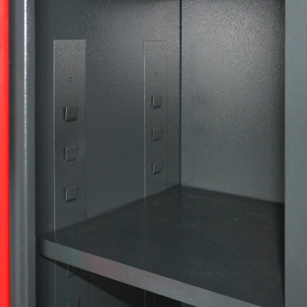 PROREGAL Putzmittelschrank Cat 2 Türen HxBxT 178 x 80 x 37 cm Anthrazitgrau Rot
