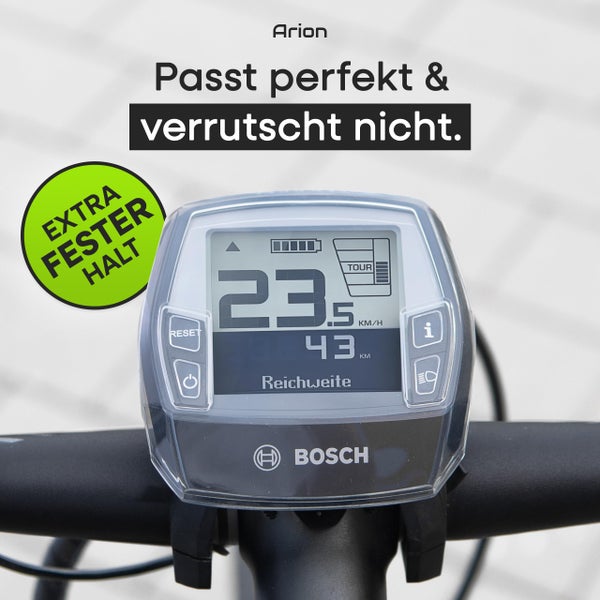 ARION Bosch Intuvia Displayschutz Ebike Zubehör I Fahrradcomputer Schutzhülle für E Bike Display I durchsichtig und Kratzfest I wasserabweisend I Fahrrad Computer Schutz Abdeckung