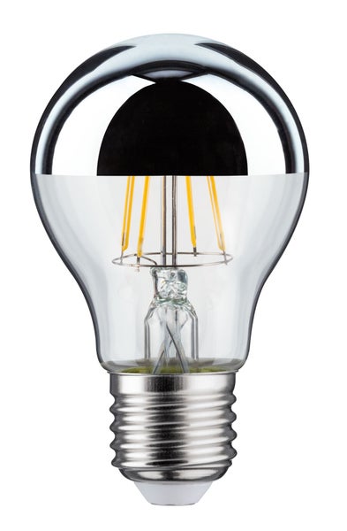 Modern Classic Edition Standard 230V LED Birne Kopfspiegel E27 600lm 6,5W 2700K Kopfspiegel Silber