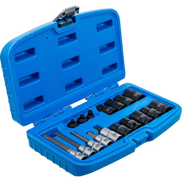 Steckschlüssel-Satz in blauem Koffer