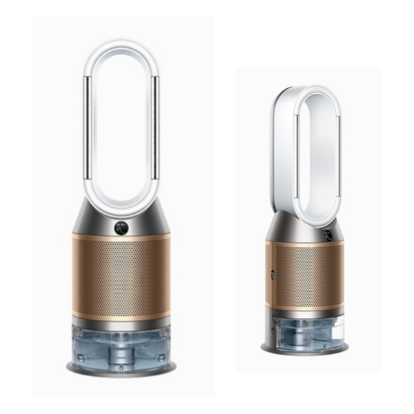 Dyson PH04 Purifier Humidify+Cool Formaldehyde 3in1 weiss/gold, Ventilator & Luftreiniger & Luftbefeuchter leise, Schlafzimmer, Allergiker, Raucherzimmer, Luftfilter 99,5%, inkl JUNG Pflegetücher