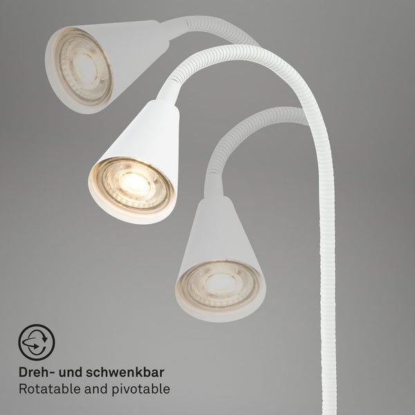 Leselampe LED Bettlampe Wandlampe Schwenkbar 2x USB Port Kabelschalter GU10