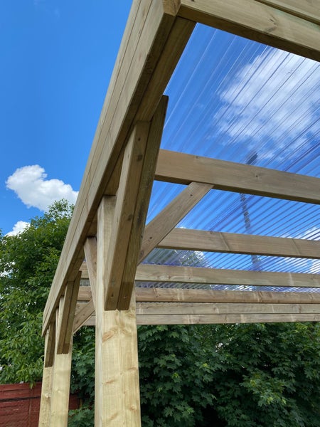 Carport Garagendach 6,06x5,03 m - 30 m2 - PVC-Abdeckung 
