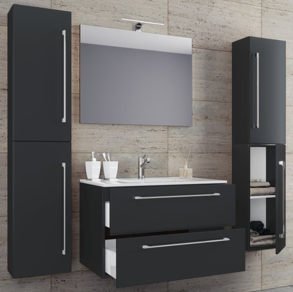 5-tlg. Waschplatz Waschtisch Badinos Schublade SP