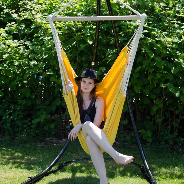 XXL Hängesessel Relaxsessel 185x130cm bis 150kg Fresienfarben