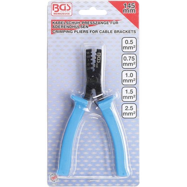 BGS Kabelschuh-Presszange für Aderendhülsen 0,5 - 2,5 mm² - 1428
