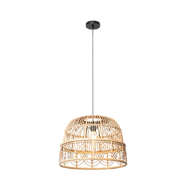 Hängelampe aus Rattan