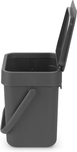 Brabantia Abfallsammler Mit Stay Open Deckel 3 Liter HxBxT 17,4 x 18,8 x 13,9 cm Kunststoff Dunkelgrau