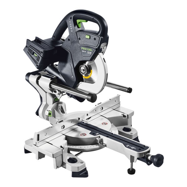 Festool Akku-Kapp-Zugsäge Kapex KSC 60 mit Sägeblatt und bürstenlosem Motor.