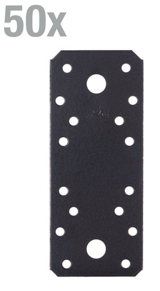 50 Stück Lochplatten für Holzverbindungen aus Stahl