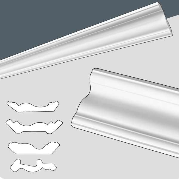 Zierleiste mit verschiedenen Profilansichten