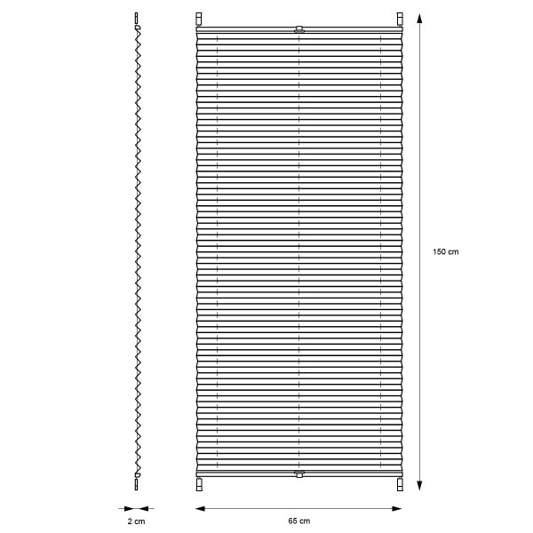 ECD Germany Plissee Klemmfix ohne Bohren 65 x 150 cm Petrol Blickdicht Sonnen- und Sichtschutz Faltrollo Jalousie mit Klemmträger für Fenster & Tür EasyFix Plisseerollo Lichtdurchlässig Fensterrollo