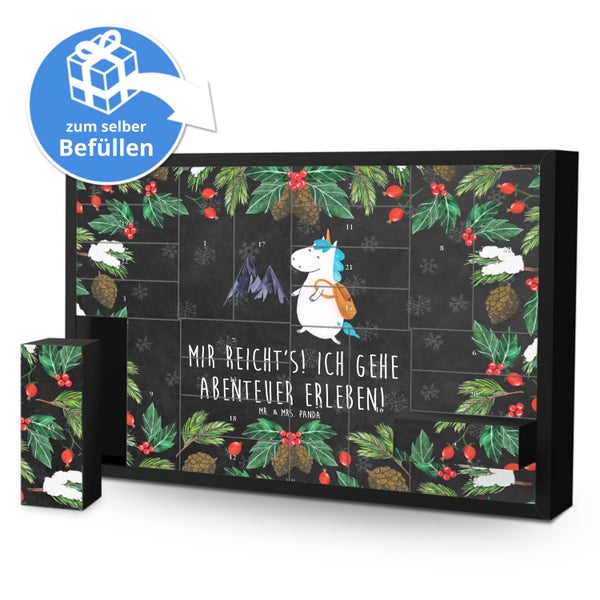 Mr. & Mrs. Panda Befüllbarer Adventskalender Einhorn Bergsteiger - Schwarz