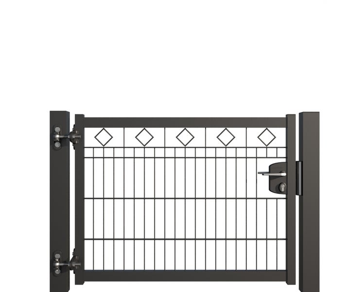 Metall Gartentor mit Schloss und Riegel