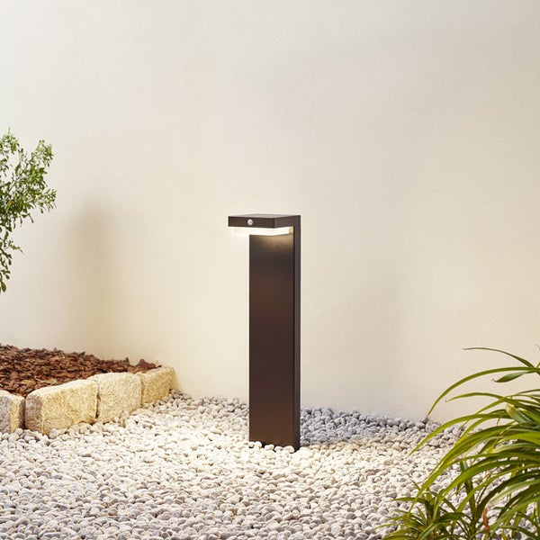 Lindby LED Solarleuchten Eleazar dimmbar (spritzwassergeschützt (Modern) in Schwarz aus Aluminium (1 flammig, ) - Solarlampe Solarleuchte Garten