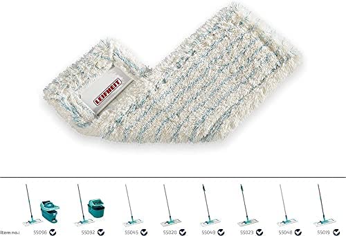 Leifheit 2er Set Wischbezug Profi XL cotton plus für Steinböden und Fliesen, Wischer Ersatzbezug aus Baumwoll- und Suprafasern, saugfähiger Bodenwischer Ersatzbezug
