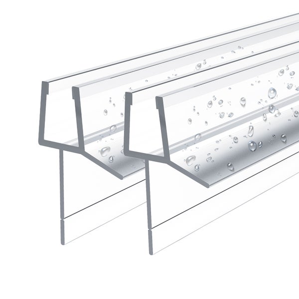 EMKE Ersatzdichtung Wasserabweiser Duschdichtung Schwallschutz Duschkabine Bad, 7-8mm Glas 1000mm,2 Stück