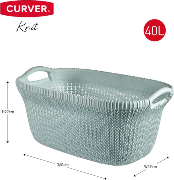 Curver Knit Wäschekorb 40l - 2 Stück