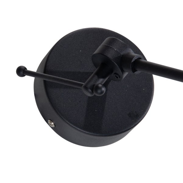 Schwarze Wandleuchte Nahansicht