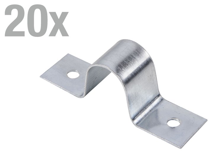 Set aus 20 Stück Rohrschellen aus Metall zur Rohrbefestigung