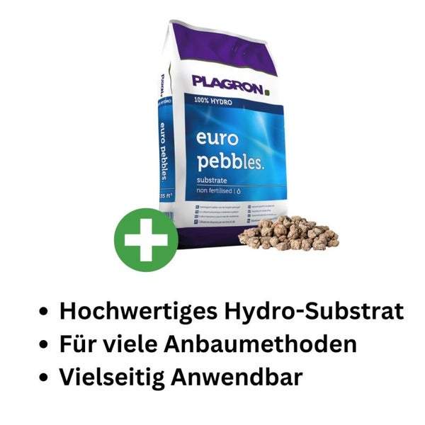 Plagron Euro Pebbles 10L – Hochwertige Blähton Kugeln für Hydrokultur, Pflanzenpflege & optimales Wurzelklima, Wiederverwendbar, Salzfrei & Vielseitig einsetzbar