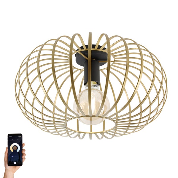 Smarte Deckenleuchte Gold 39 cm inkl. WiFi G95 - Johanna
