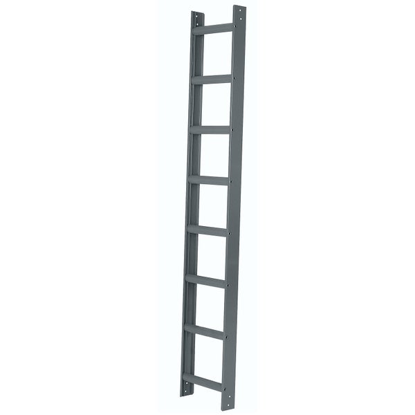 Graue Regalleiter mit sechs Sprossen