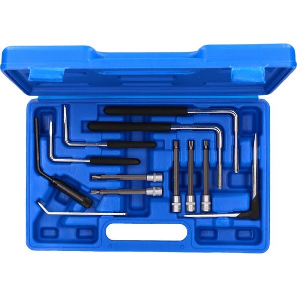 Werkzeugsatz im blauen Koffer für verschiedene Reparaturen