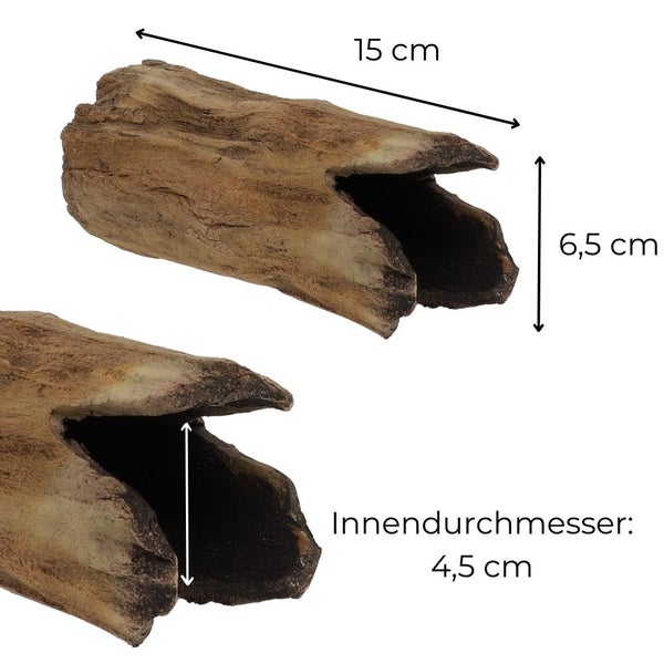 Aquarium Deko Baumstamm Höhle Röhre Aquariendeko Ablaichhöhle Fisch Krebs Wels Tonröhre Laichhöhle
