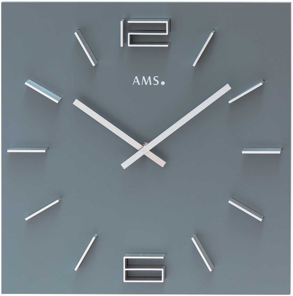 AMS 9594 Wanduhr modern 34 cm x 34 cm x 4 cm