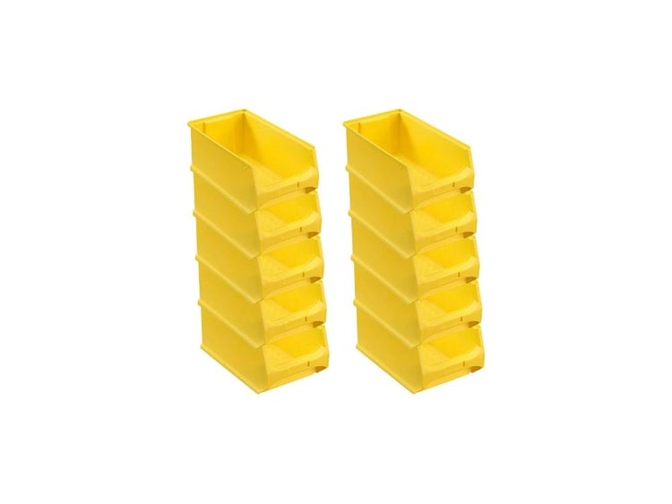 PROREGAL Gelbe Sichtlagerbox 4.0 HxBxT 15 x 20 x 35 cm 7,2 Liter Sichtlagerbehälter Sichtlagerkasten Sichtlagerkastensortiment Sortierbehälter