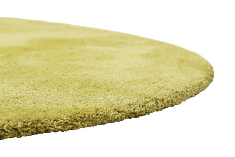 Teppich Rund Senfgelb Hochflor Pisa Homie Living 200 cm rund