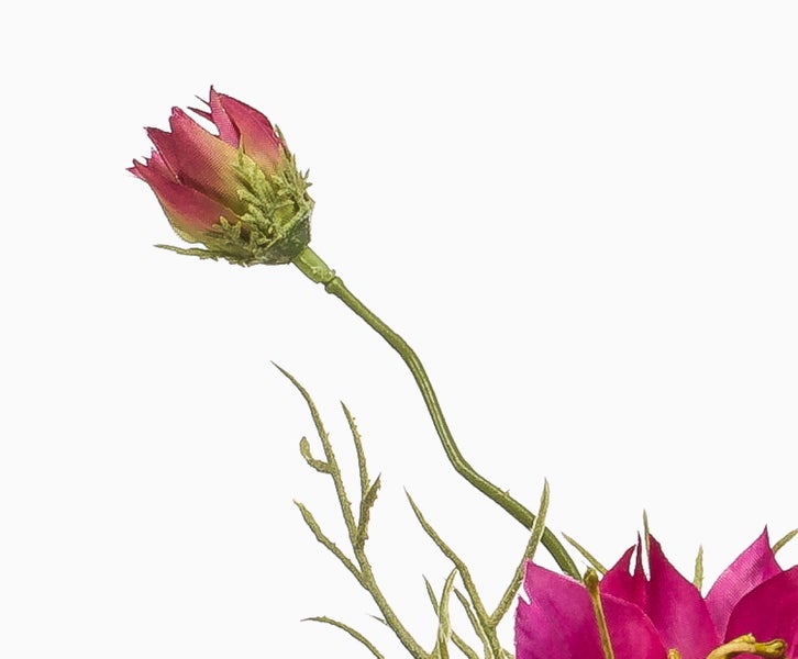 Künstliche Pflanze mit bunt panaschierten Blättern in Grün, Weiß und Rosa.