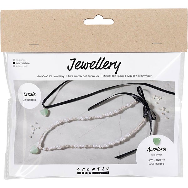 Creativ Company  Mini Kreativ Set Schmuck, Aventurinherz, Transparent