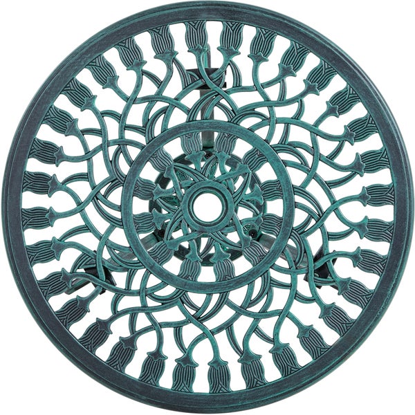 Tischplatte für Gartentisch aus Metall mit floralem Muster