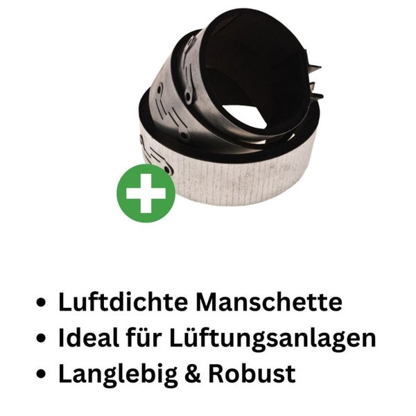 Verbindungsmanschette Abluft 200 mm – Luftdichter Anschluss für Lüftungssysteme