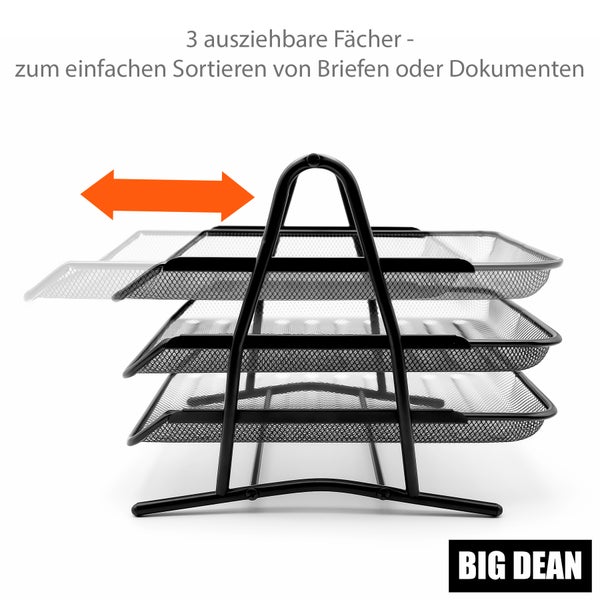 Schreibtischablage mit drei ausziehbaren Fächern von Big Dean