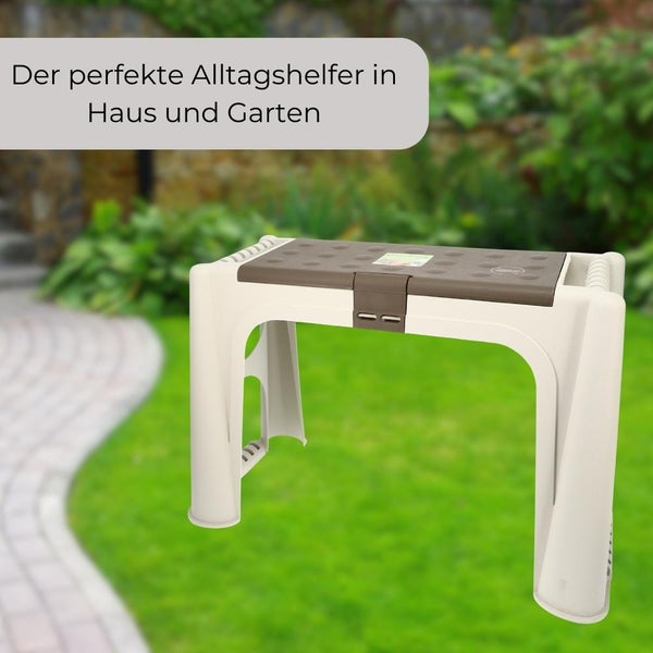 Kniebank 2in1 Kniekissen Garten Bank Sitzhocker Gartenkniebank Stauraum Kniehocker Gartenarbeit Gartenhocker mit Aufstehhilfe