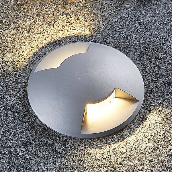 Lucande Bodeneinbauleuchten Milara (wasserdicht (Modern) in Alu aus Aluminium (1 flammig, GU10) - Bodeneinbauleuchte außen