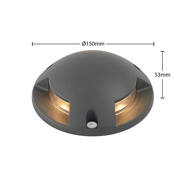 Lindby LED Außenleuchte Huban (wasserdicht (Modern) in Schwarz aus Aluminium (3 flammig, ) - Außenstrahler außen Spot für Garten Terasse Balkon & Haus