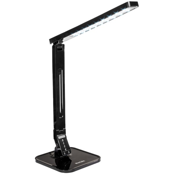 tectake  Schreibtischlampe, LED, dimmbar, klappbar, 14W inklusive USB-Anschluss