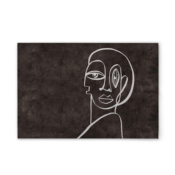 Dekoratives Wandbild mit abstraktem Gesichtsmotiv