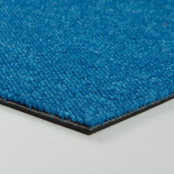 Selbstliegende Teppichfliesen robust 50 x 50 cm Gewerbe Teppichfliesen blau ideal für Büro Einfache Verlegung