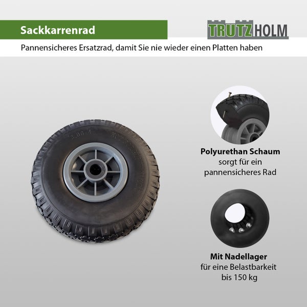 Tragflächenrad mit Polyurethanschaum und Nadellager für eine Belastbarkeit bis 150 Kilogramm