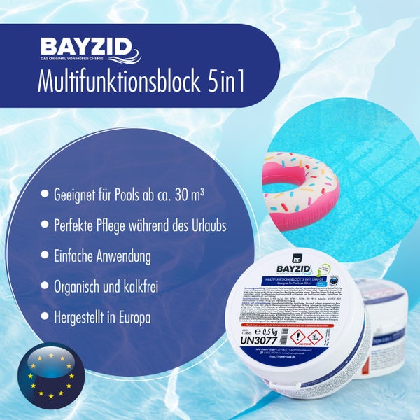 Bayzid Multifunktionsblock 5 in 1 zur Poolpflege
