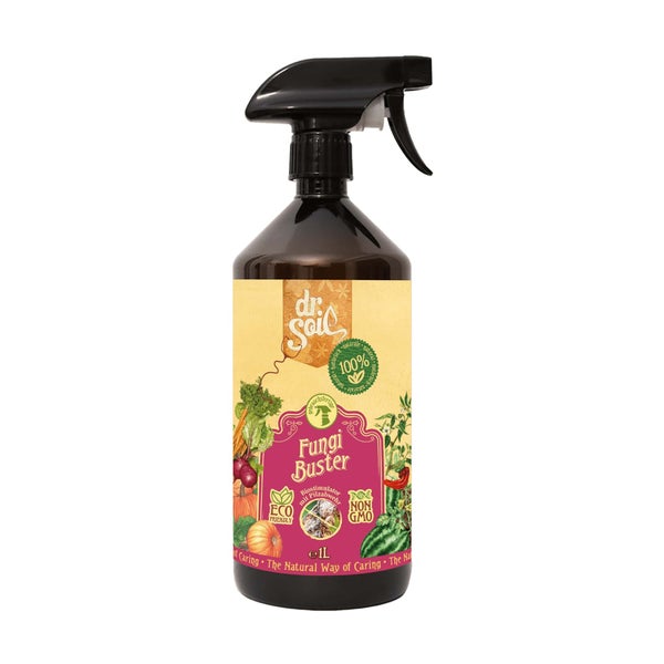 Dr.Soil FUNGI BUSTER, Natürliches Abwehrmittel gegen Pilze, gebrauchsfertige Lösung mit 1 Liter Sprühflasche