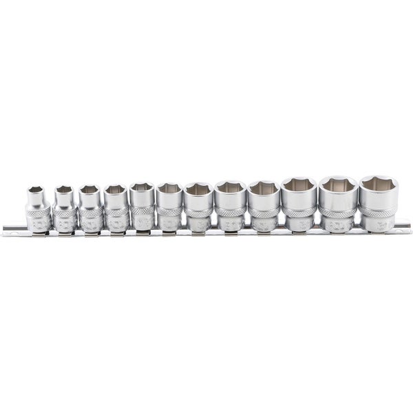 BGS Steckschlüssel-Einsatz-Satz Sechskant Antrieb Innenvierkant 10 mm (3/8) SW 8 - 19 mm 12tlg. - 9104