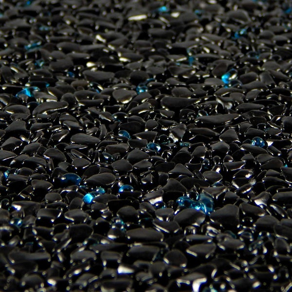 Terralith Glassteinteppich Vetro Mare Blu / Nero für 1 qm -außen-