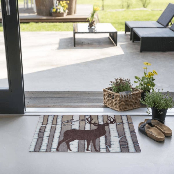 Akzente Feel Badematte mit Motiv in Grau Fußmatte 50 x 70 cm, rutschfest, saugfähig